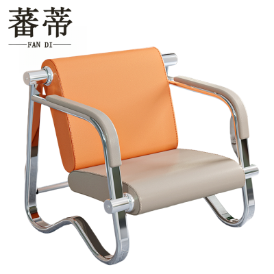 蕃蒂真皮沙发单人个