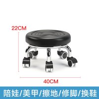 苏宁 质凡 小凳子家用滑轮矮凳圆凳子 40*40*22cm