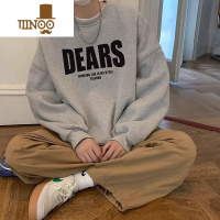 YANXU美式潮流百搭圆领卫衣男春潮牌连帽外套大码加绒上衣服