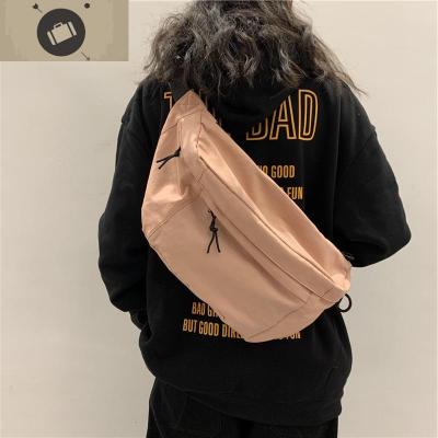 包包女帆布斜挎包日系ins超火百搭大容量港风街头潮牌胸包男腰包艾狄伊娃斜挎包男