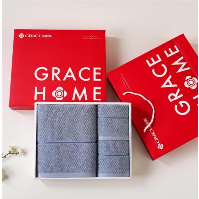 洁丽雅(Grace)新疆长绒棉毛巾絮语-6(一浴两面)70cmx34cm套