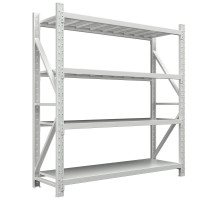臻远 ZY-HJ-29 仓储货架仓库超市置物家用层架收纳架子 重型1200*500*2000四层主架 灰白色