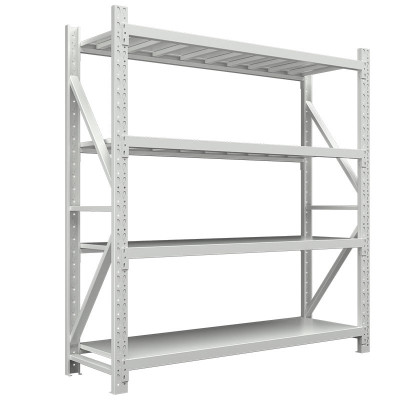 臻远 ZY-HJ-29 仓储货架仓库超市置物家用层架收纳架子 重型1200*500*2000四层主架 灰白色