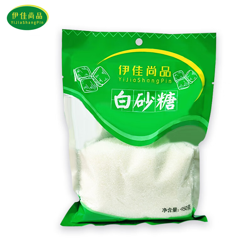 伊佳尚品 精制白砂糖 450g/袋
