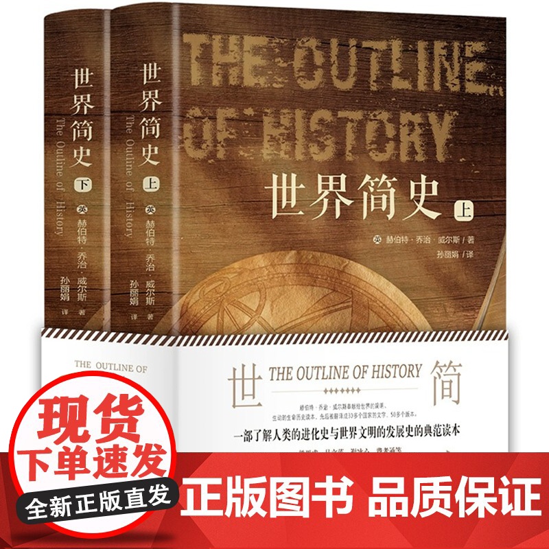 [精装硬壳]世界简史全套2册 关于历史的书籍大全书排行榜欧洲中国美国二战全球文明九年级下册简明读本儿童版