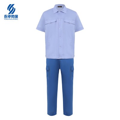 铁美风华 夏季短袖工作服(蓝) 各号 1套