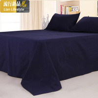 老粗布床单单件色棉素色棉加厚单人双人1.5/1.8/2米床被单 三维工匠