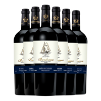 中粮名庄荟法国干红葡萄酒堡船波尔多法定产区750ml*6整箱装原瓶进口