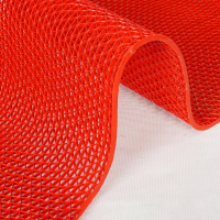 朗茨 PVC镂空防滑垫 塑料垫地垫 厚4.5mm 1.2米宽1米长 红色 1米