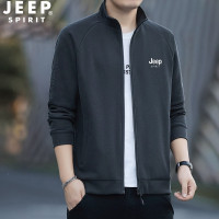 吉普JEEP开衫卫衣男士秋冬季外套休闲百搭立领休闲百搭运动跑步服