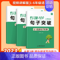 [句子套装3本]优美句子+句式训练+句子衔接 小学通用 [正版]易蓓小学生语文多音字突破一二三四五六年级人教版小升初多音