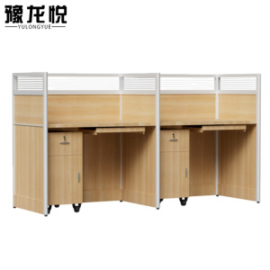 豫龙悦双人屏风工位含2柜2200*700*1200mm套