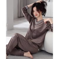 秋冬季珊瑚绒睡衣女士新款薄绒加绒可外穿运动高级感海岛绒家居服