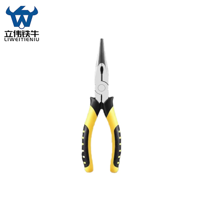 立伟铁牛虎皮柄尖嘴钳8寸/把