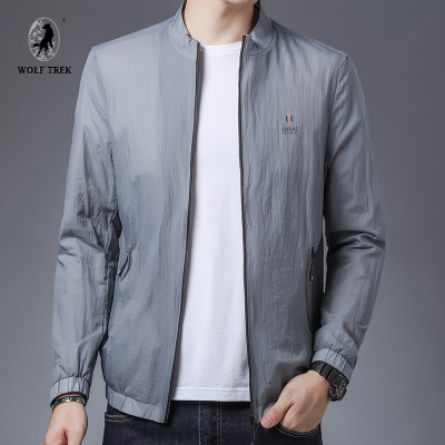 七匹狼国际公司授权WOLFTREK-夹克服男夏季修身中青年夹克薄款透气男士外套运动户外皮肤衣