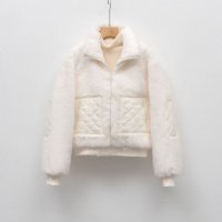 90绒秋冬新款简约保暖翻领鸭绒休闲立领短款女款外套