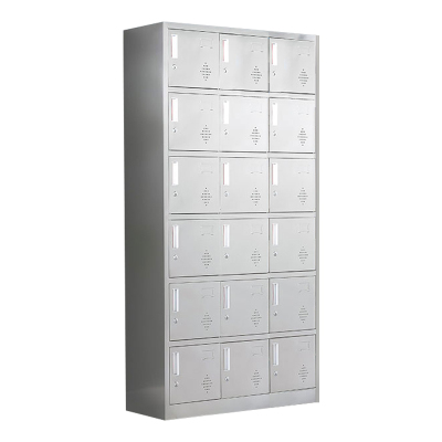 铭威盾不锈钢更衣柜储物柜更衣室储物柜员工衣柜304十八门储物柜