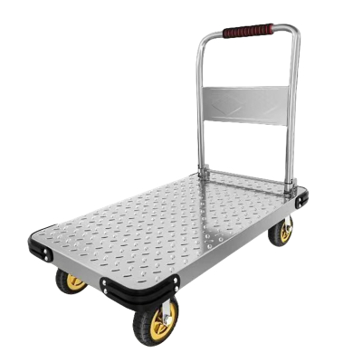 端固 钢板小推车折叠手推车平板车载重1300斤 4寸烽火轮 小号 73*48*80cm 6M-2V/个