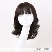 瑞贝卡假发女中长卷发大波浪齐肩锁骨发空气刘海蓬松自然时尚头套