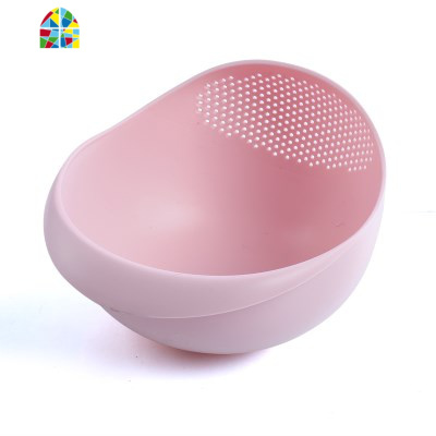 厨房洗菜篮子 韩国创意 洗米筛洗水果盆洗菜盆塑料篮 FENGHOU 大号蓝色