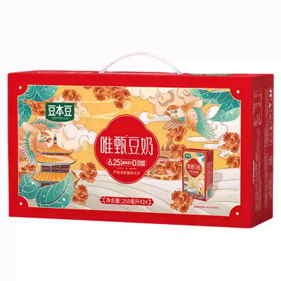 豆本豆礼盒唯甄豆奶250ml*24盒整箱植物蛋白饮料营养早餐豆奶节日送礼礼盒装