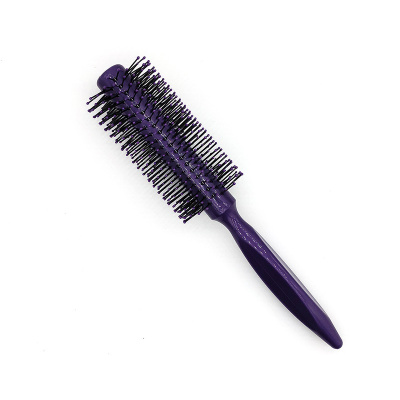 吹卷发梳子内扣滚梳圆筒防静电专业造型油头梳洛滑美发廊发型女梳两用紫色