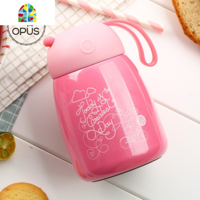 保温杯女小巧便携保冷学生儿童人气迷你可爱不锈钢大肚水杯子 FENGHOU duangduang-粉