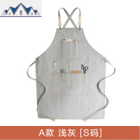 画画围裙美术生专用油画美甲理发师男女咖啡店牛仔工作服定制logo 三维工匠