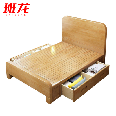 班龙员工床1*2米原木色张