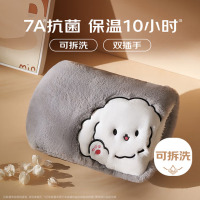 南极人热水袋暖水袋暖手宝充电式电暖热宝暖腰 白色小狗[可拆洗毛绒]