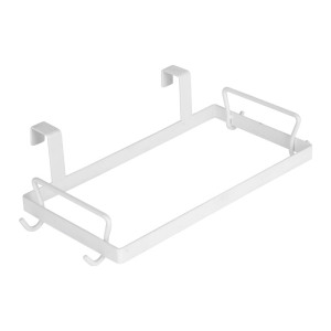 炊大皇厨房收纳架垃圾袋挂架橱柜门可挂式卫生间挂架垃圾架家用 橱柜塑料袋挂架(白)-GJ1002 橱柜塑料袋挂架白-GJ1002