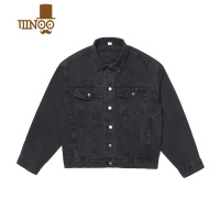 YANXU工装短款牛仔外套男潮流基础百搭简约休闲上衣美式高街夹克