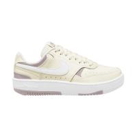 耐克(NIKE)皮革网布拼接休闲板鞋女款复古篮球风格舒适增高运动鞋