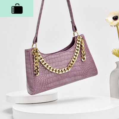 腋下包手提小法棍包包女2020新款潮夏天复古手拎链条珍珠包奶茶色NEW LAKE女士单肩包