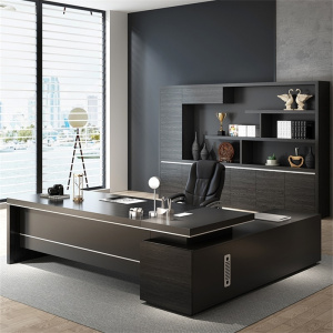 迅众 办公家具经理办公家具老板总裁桌简约现代大气中式大班台主管办公桌椅组合主管办公桌老板桌限仅限公单拍单零售拍单不发货