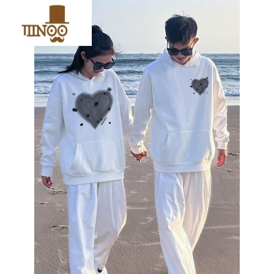 YANXUdisoo小众七夕情侣装卫衣秋款感小众2023新款潮牌套装