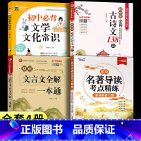 [全4册]名著导读考点精炼+文言文+古诗文+文学常识 初中通用 [正版]2024版初中名著导读考点精练阅读名著导读与考点