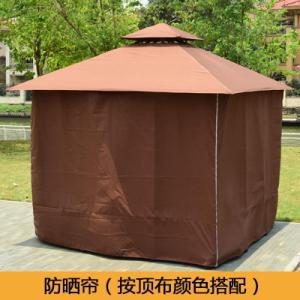森美人户外凉亭小木屋别墅庭院铁艺亭子工地茶水亭室外四角亭防腐木凉亭