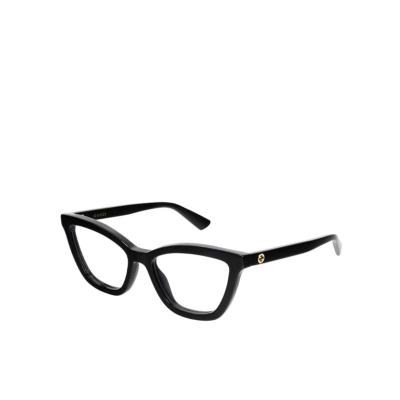 古驰(GUCCI)几何元素平光镜女款几何徽标点缀醋酸纤维太阳镜赠品 黑色