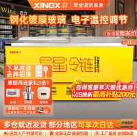 星星(XINGX)SD-516BPG 富贵黄 375升大容量平底岛柜商用冰柜冷藏冷冻单温卧式展示柜 超市便利店雪糕饮料