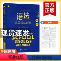 英语 [正版]蓝皮英语系列八年级英语语法分层强化训练 全国通用版初二8年级上册下册英语语法必刷题培优提升专项训练辅导书阶