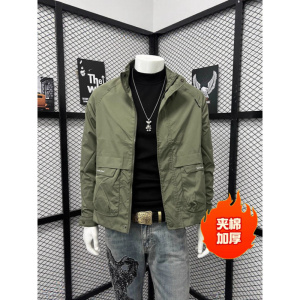 工装风男士立领夹克时尚潮流青年帅气修身上衣春秋季新款男装外套