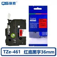 旗胜 色带 TZe-461 AZe-461 红底黑字 36mm 个