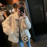 羊羔毛卫衣外套女秋冬年新款宽松短款韩版百搭学生开衫上衣潮