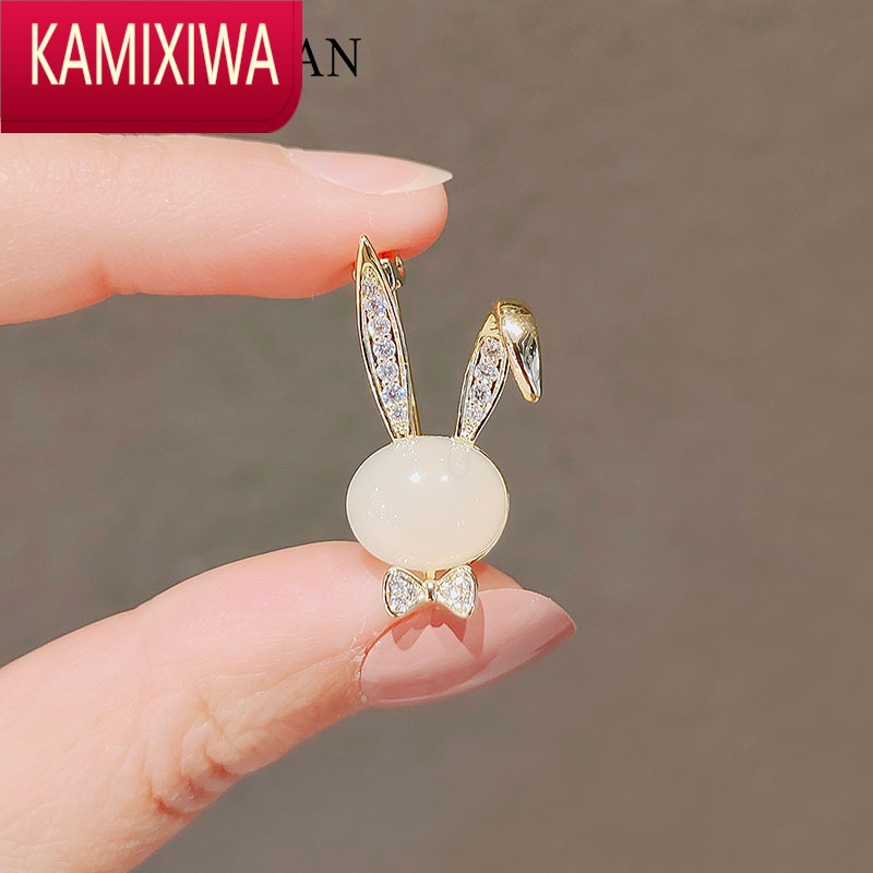 kamixiwa日系可爱兔子胸针女潮个性少女别针领针防走光扣开衫西装配饰
