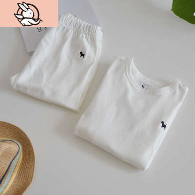 HUAYANGTU男女童修身莱卡棉内衣套装秋冬儿童紧身秋衣秋裤白色中大童打底内衣童