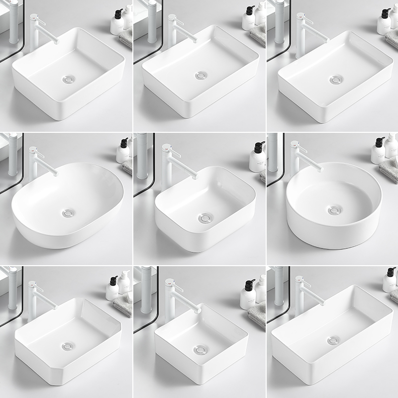 台上盆阳台洗手盆陶瓷洗脸盆卫生间单面盆方形圆形艺术小台盆家用