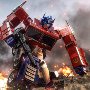 乐森机器人自动变形擎天柱精英版编程智能机器人孩之宝变形金刚玩具