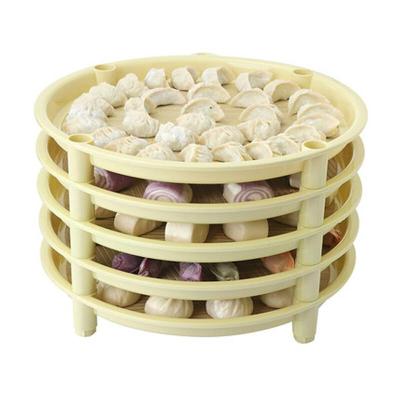 多层饺子包子托盘帘面食帘餐垫水饺馄饨冷冻盘本色竹面一层圆形