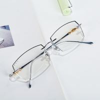 尚境新款近视镜轻巧合金012-8906银白色时尚工艺潮流男女通款镜框